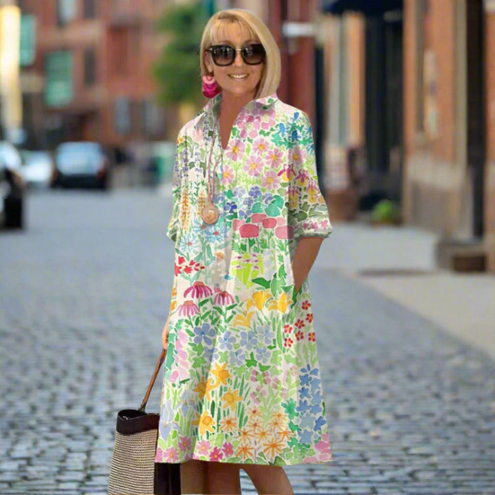 Vireya - Elegante vestido floral informal