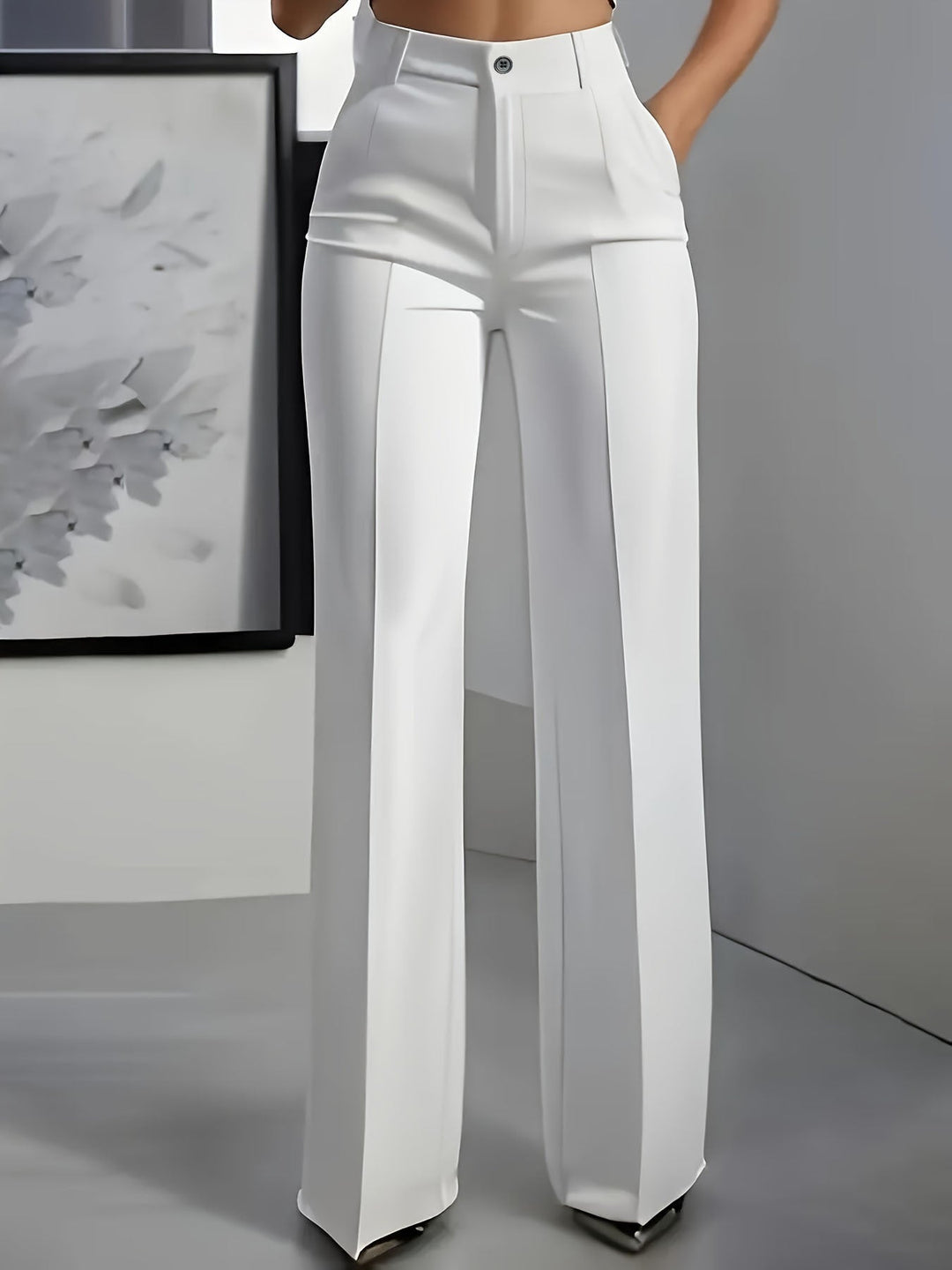 Orelisse - Pantalón de tiro alto y pierna ancha