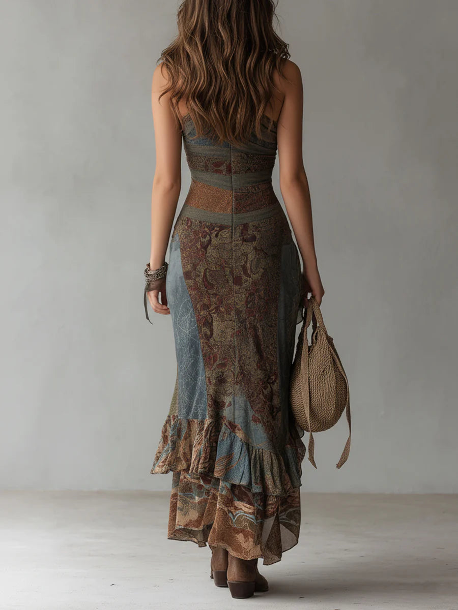 Miranda - Vestido maxi de un solo hombro, suave al tacto