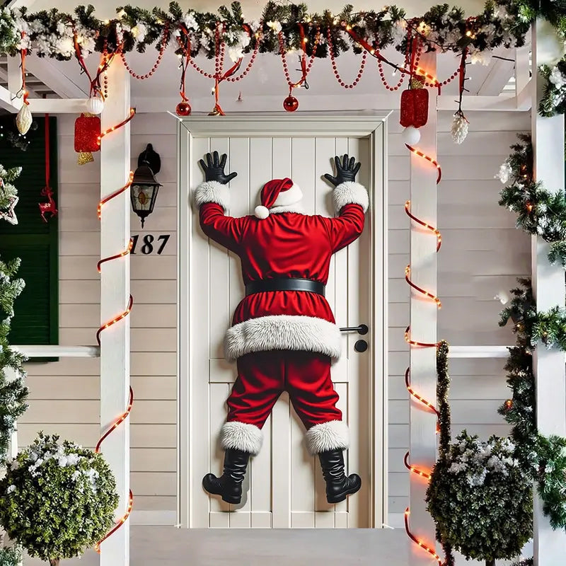 Madeline - Decoración Navideña de Santa para Colgar en la Puerta
