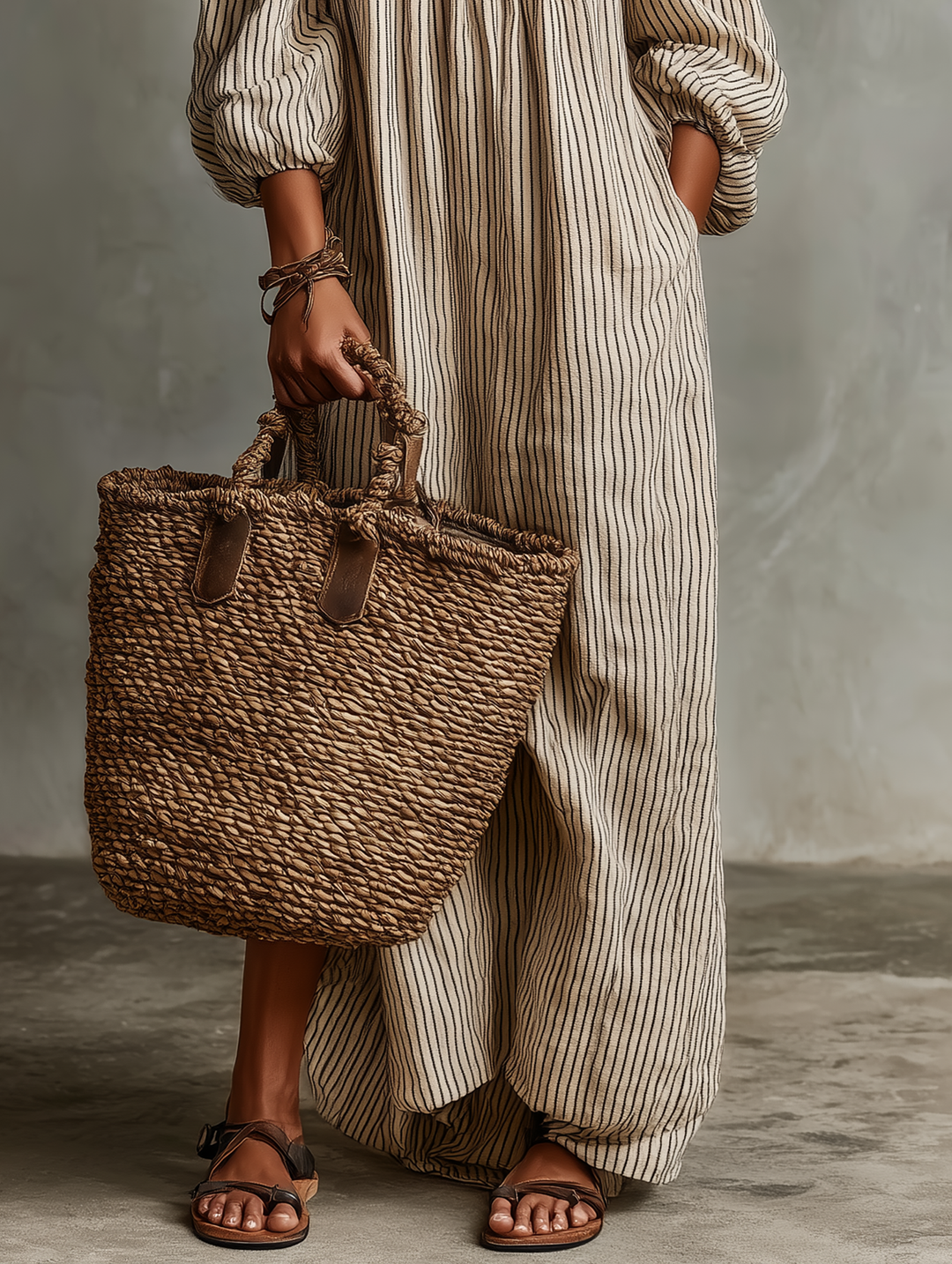 Devra - Vestido maxi vaporoso con hombros descubiertos