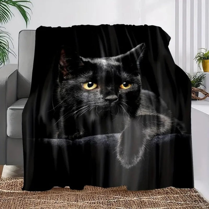 Kairis - Manta Decorativa de Gato Nocturno