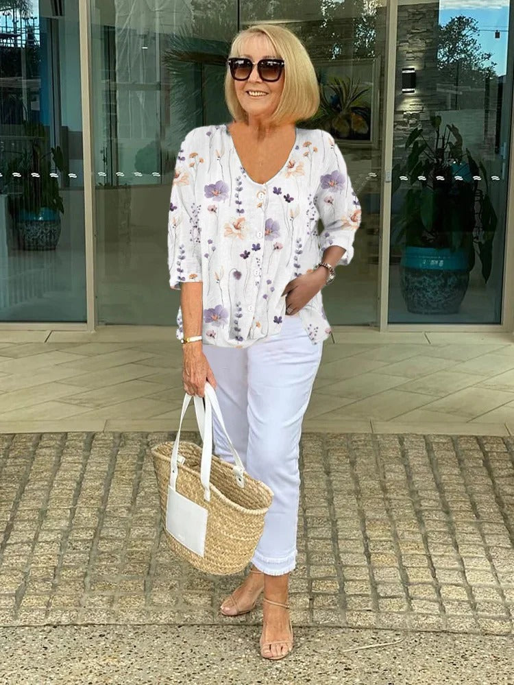 Dorothea - Blusa floral elegante y casual