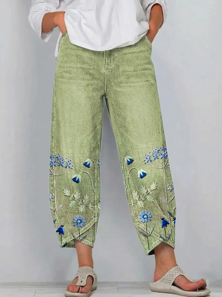 Giada - Jeans de corte relajado con estampado