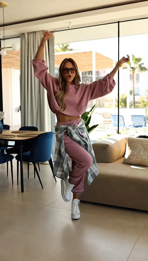 Nirell - Conjunto coordinado de punto de dos piezas