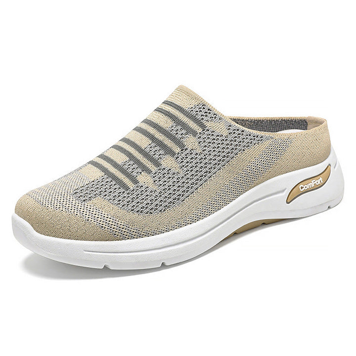 Quenby - Tenis de punto sin cordones de estilo casual
