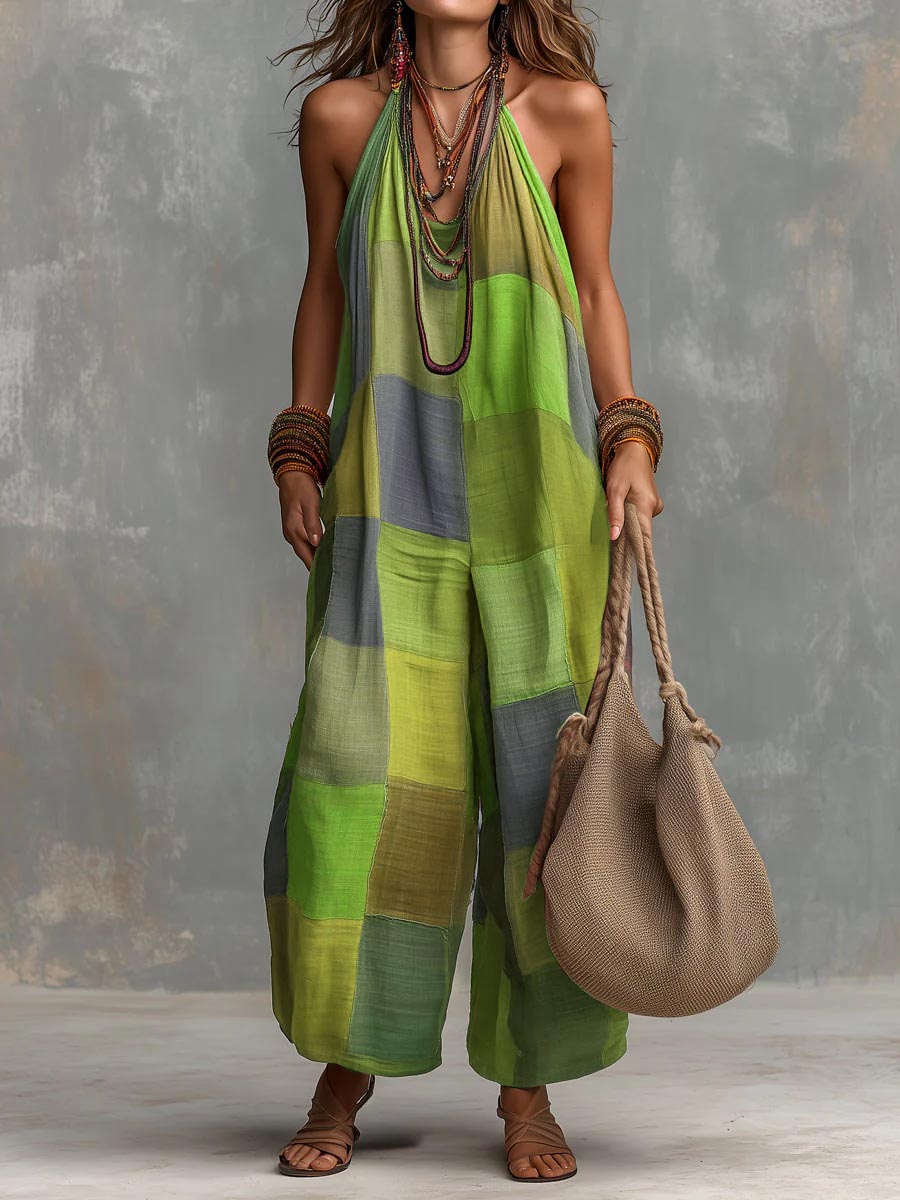 Adelyn - Enterizo halter de patchwork