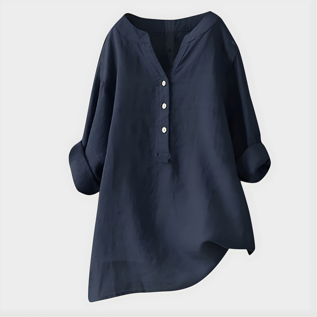 Fenella - Blusa tipo túnica con botones al frente