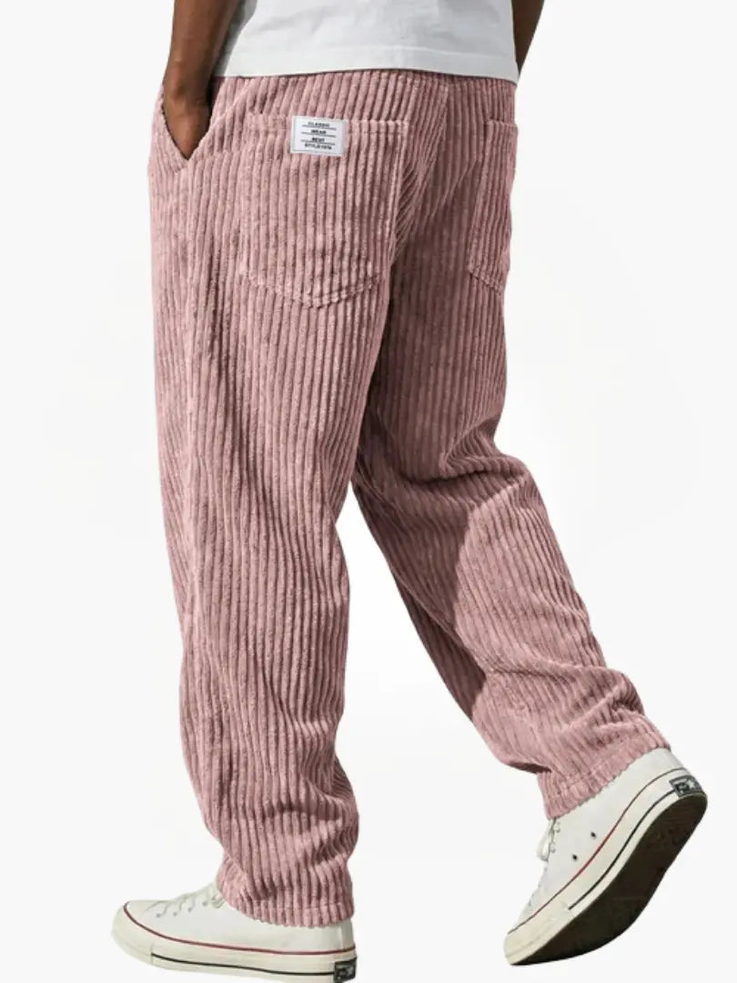 Faren - Pantalón texturizado con cordón en la cintura