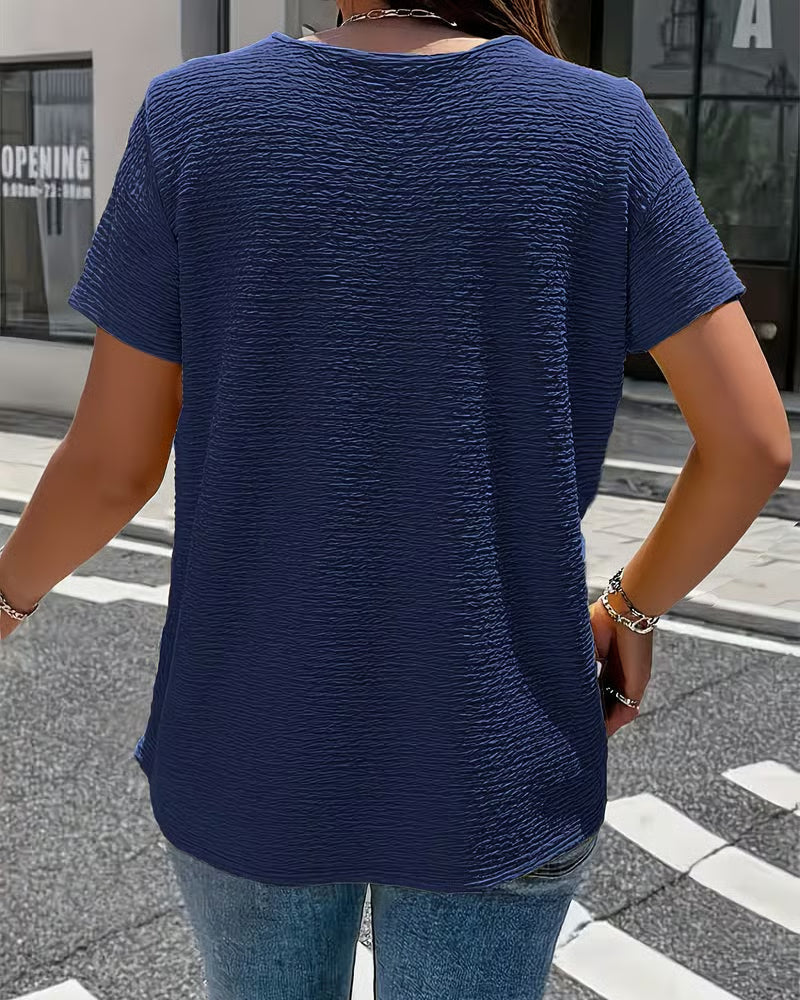 Quintessa - Blusa con escote en V y botones