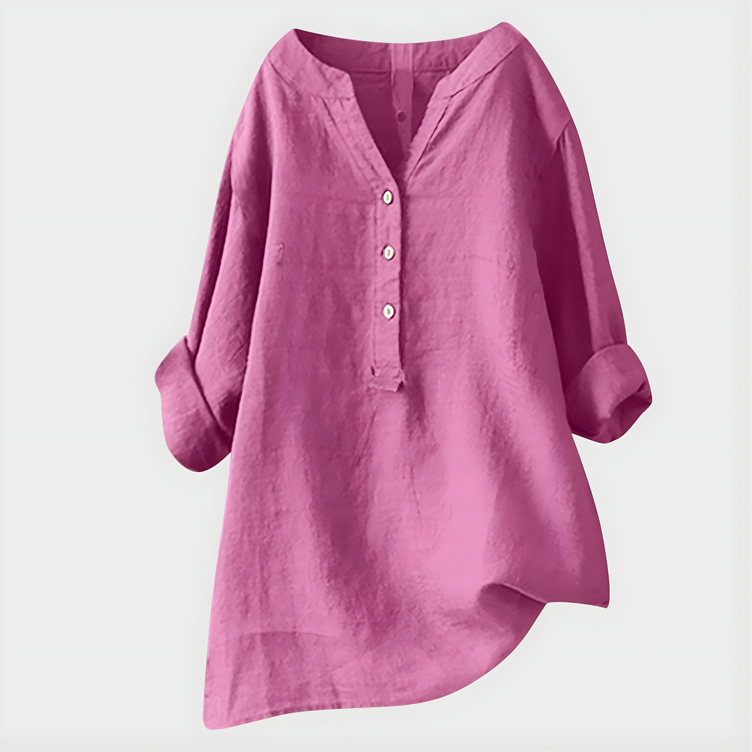 Fenella - Blusa tipo túnica con botones al frente