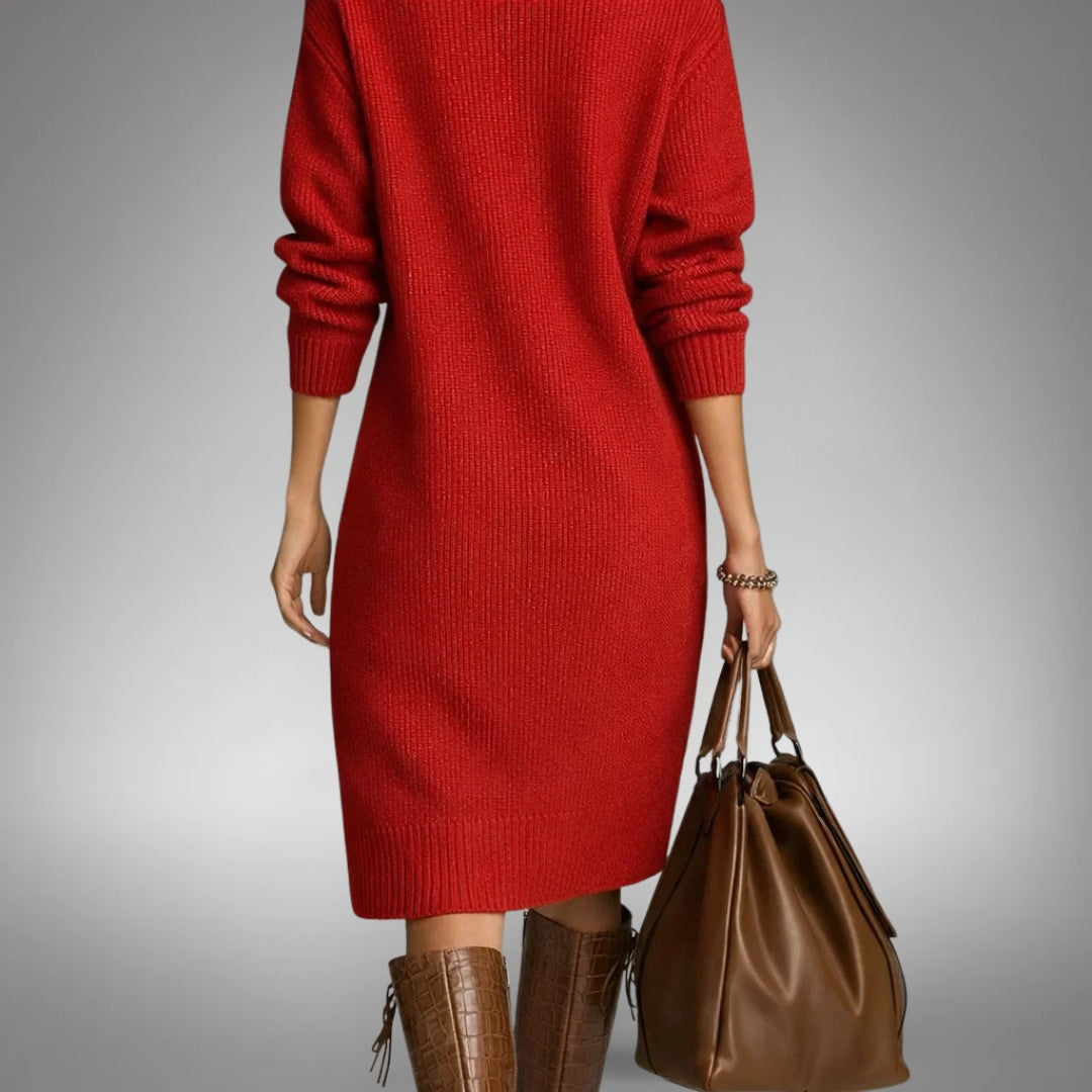 Eliri - Vestido de Suéter Casual Estiloso