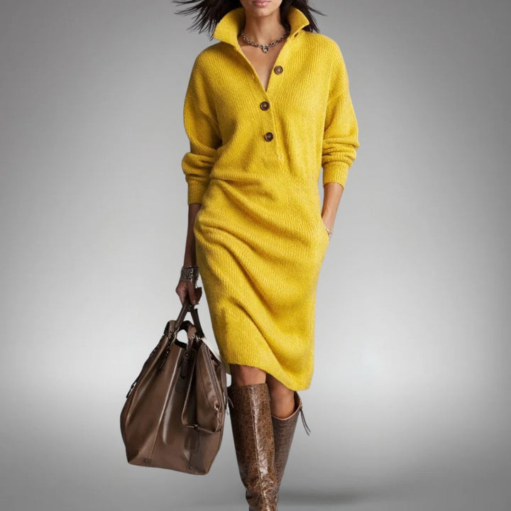 Eliri - Vestido de Suéter Casual Estiloso