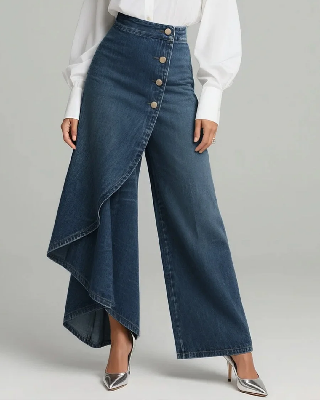 Mevaya - Jeans suaves al tacto con cierre delantero