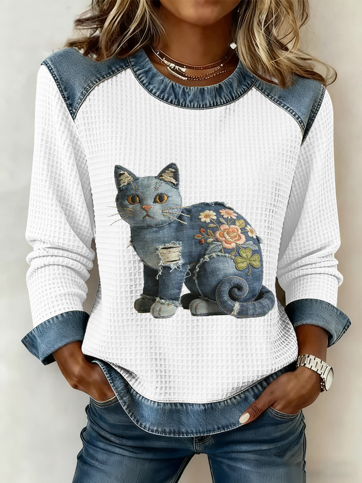 Maya - Top de patchwork de tacto suave