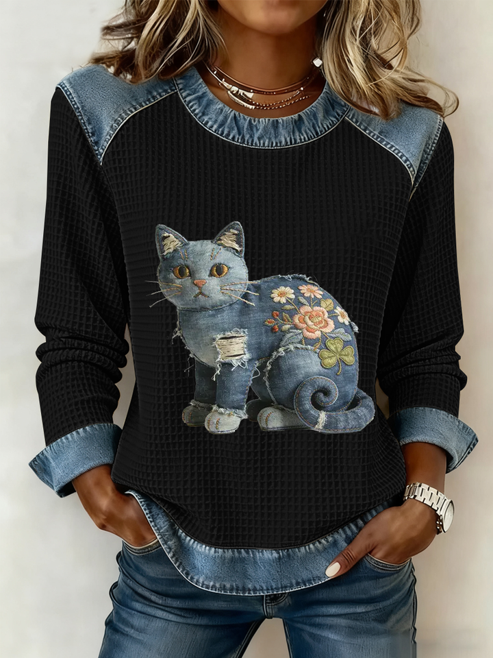 Maya - Top de patchwork de tacto suave