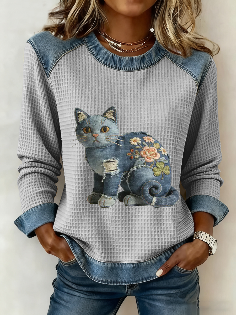 Maya - Top de patchwork de tacto suave