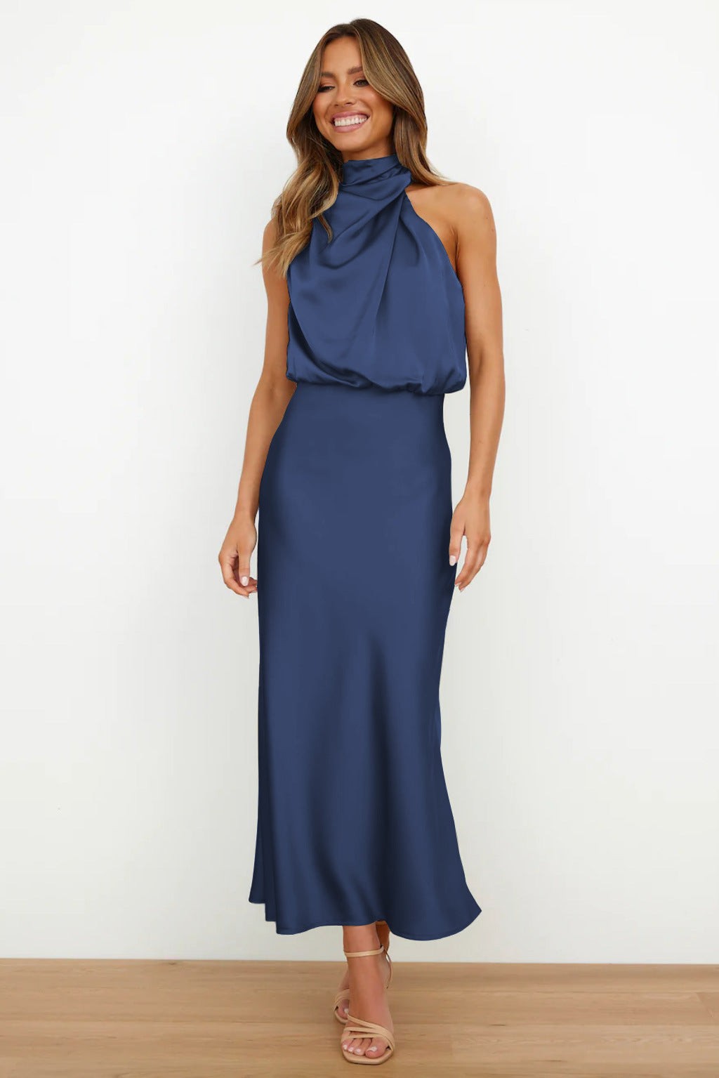 Theodosia - Vestido largo drapeado
