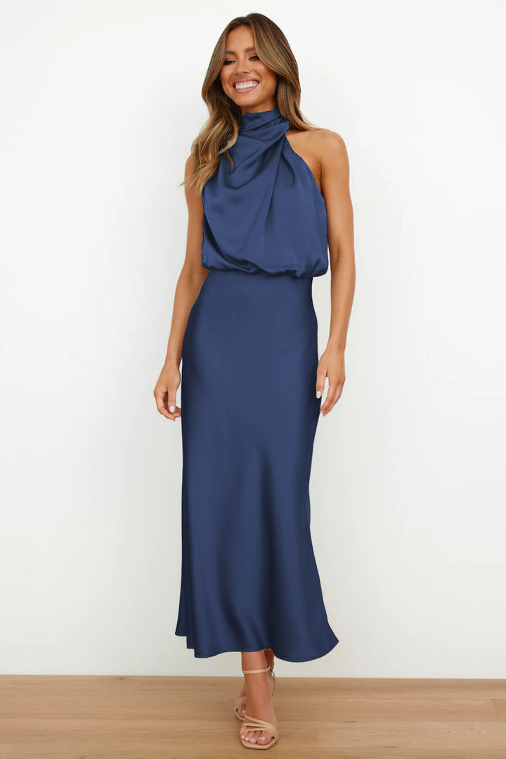 Theodosia - Vestido largo drapeado