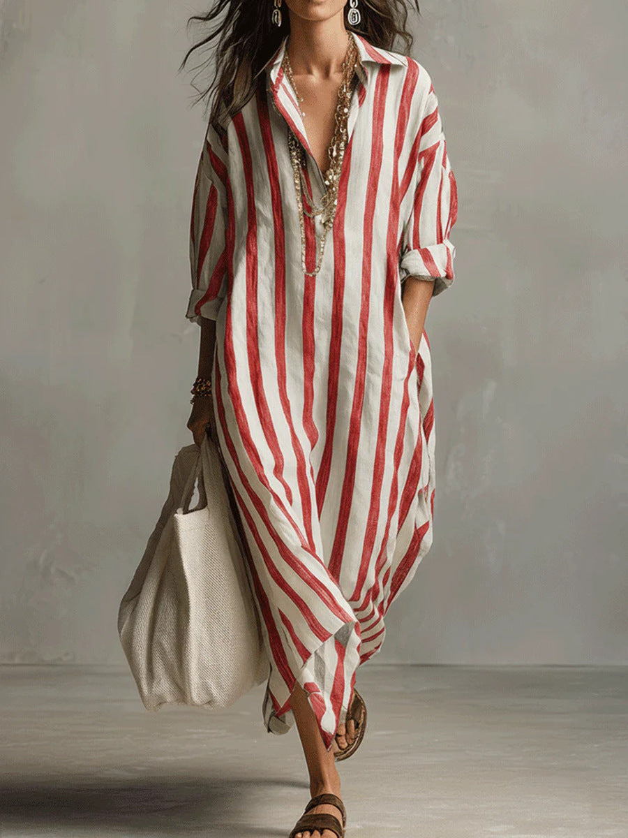 Xanthe - Maxivestido de lino fresco