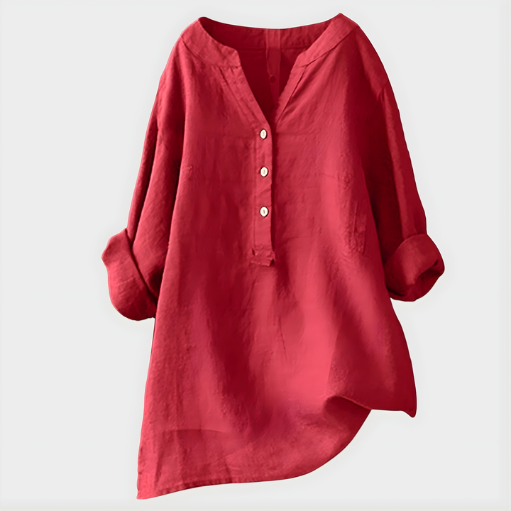 Fenella - Blusa tipo túnica con botones al frente