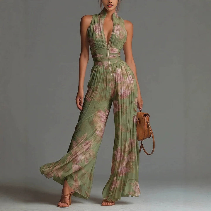Tesalia - Jumpsuit de pierna ancha de tacto suave