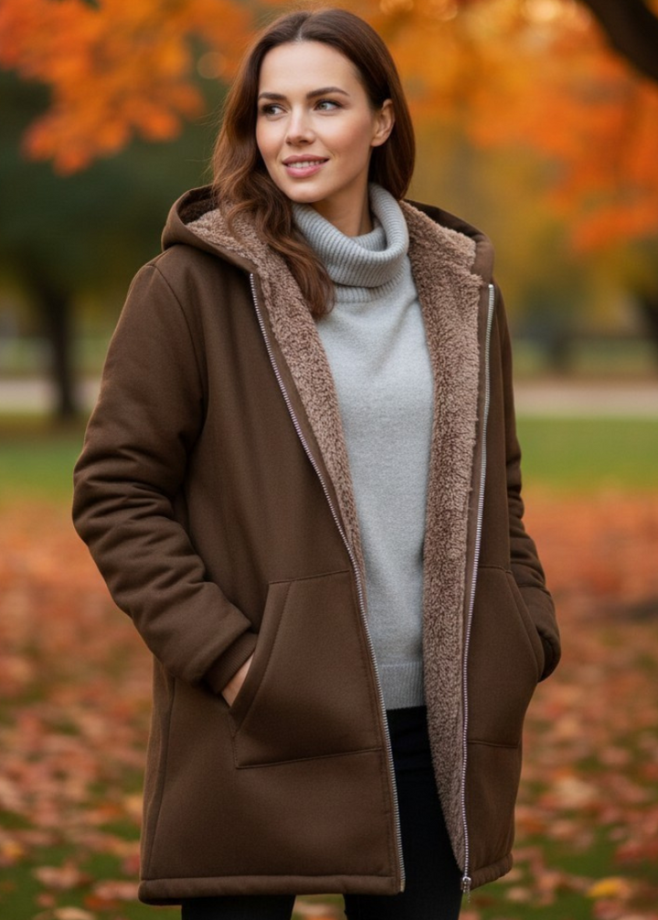 Fiorina - Abrigo con Capucha Casual Estiloso