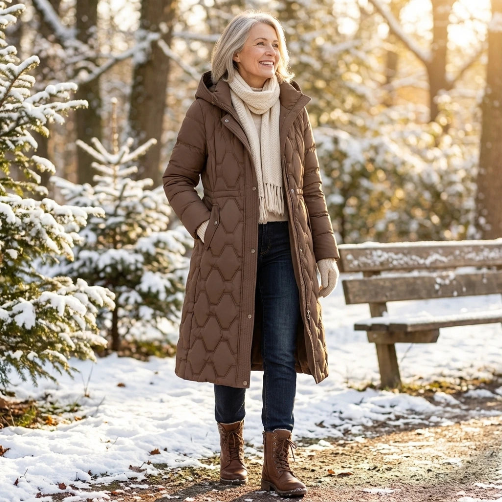 Torielle - Abrigo largo impermeable con capucha