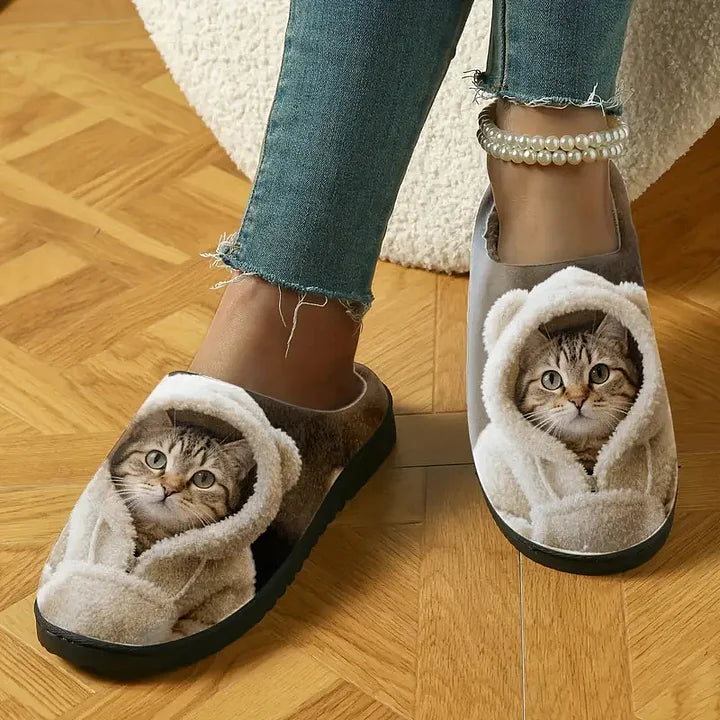 Marilys - Pantuflas de casa con tacto suave para gatos