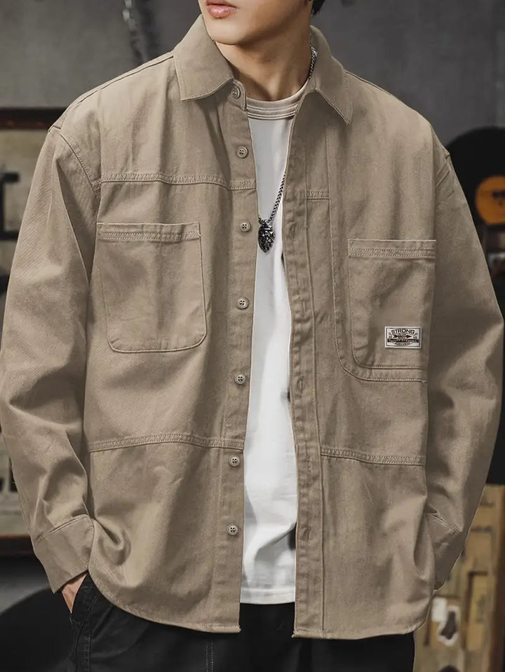 Crispian - Chaqueta tipo camisa casual elegante