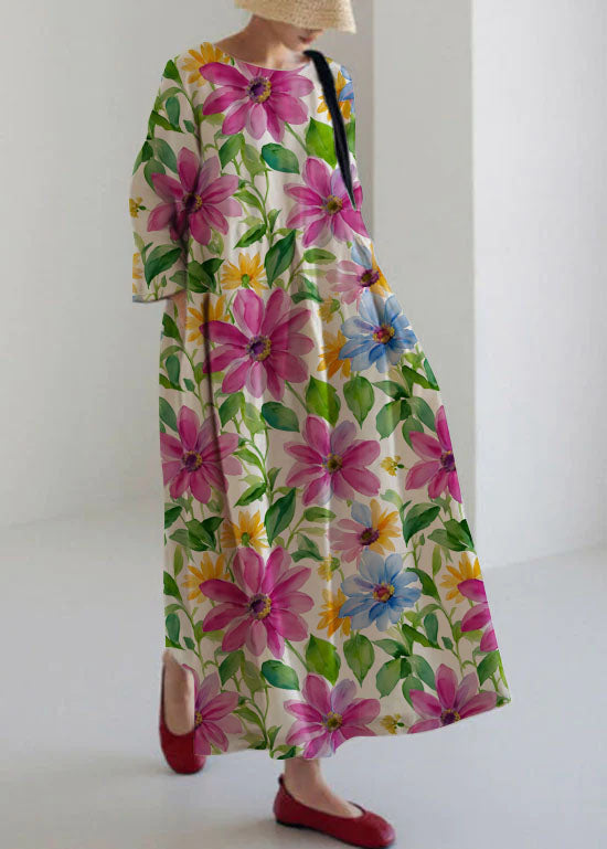 Oliva - Vestido de patchwork fresco
