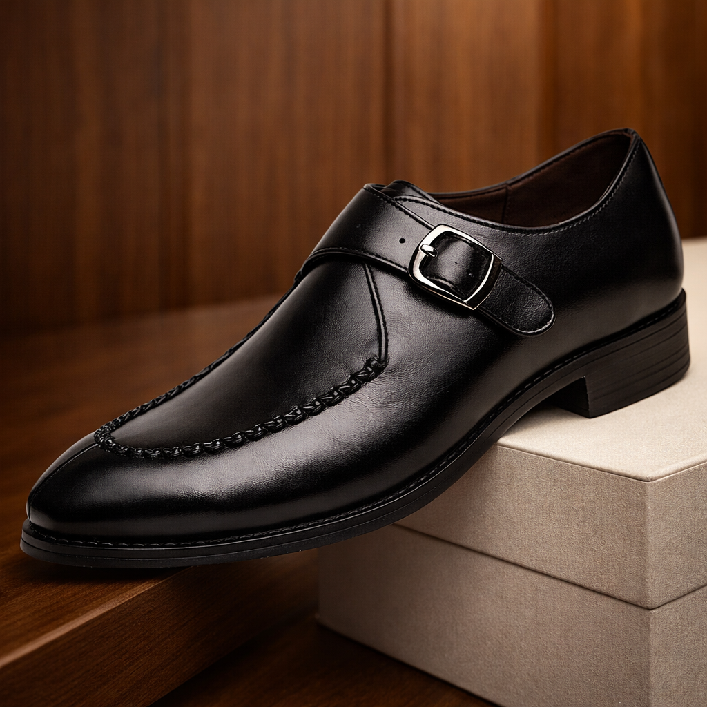 Isaias - Zapatos de vestir con hebilla y acabado pulido