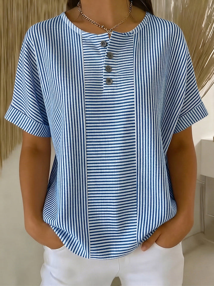 Selvara - Blusa abotonada a rayas