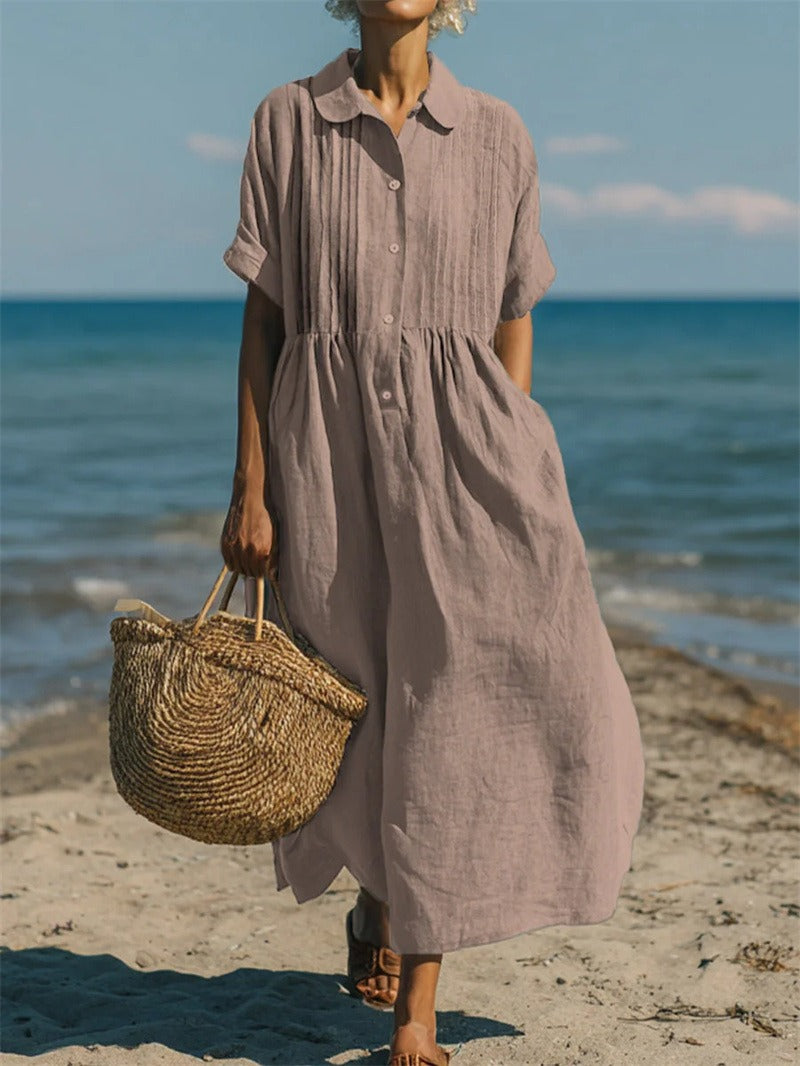 Florinelle - Vestido camisero maxi con botones