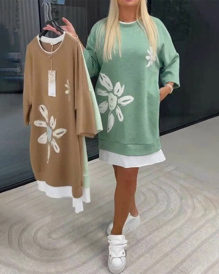 Helia - Vestido tipo sudadera de tacto suave