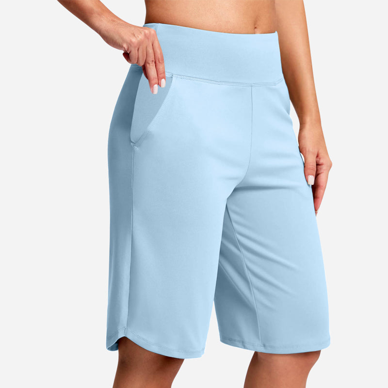 Kendall - Shorts ciclistas de tiro alto con bolsillo