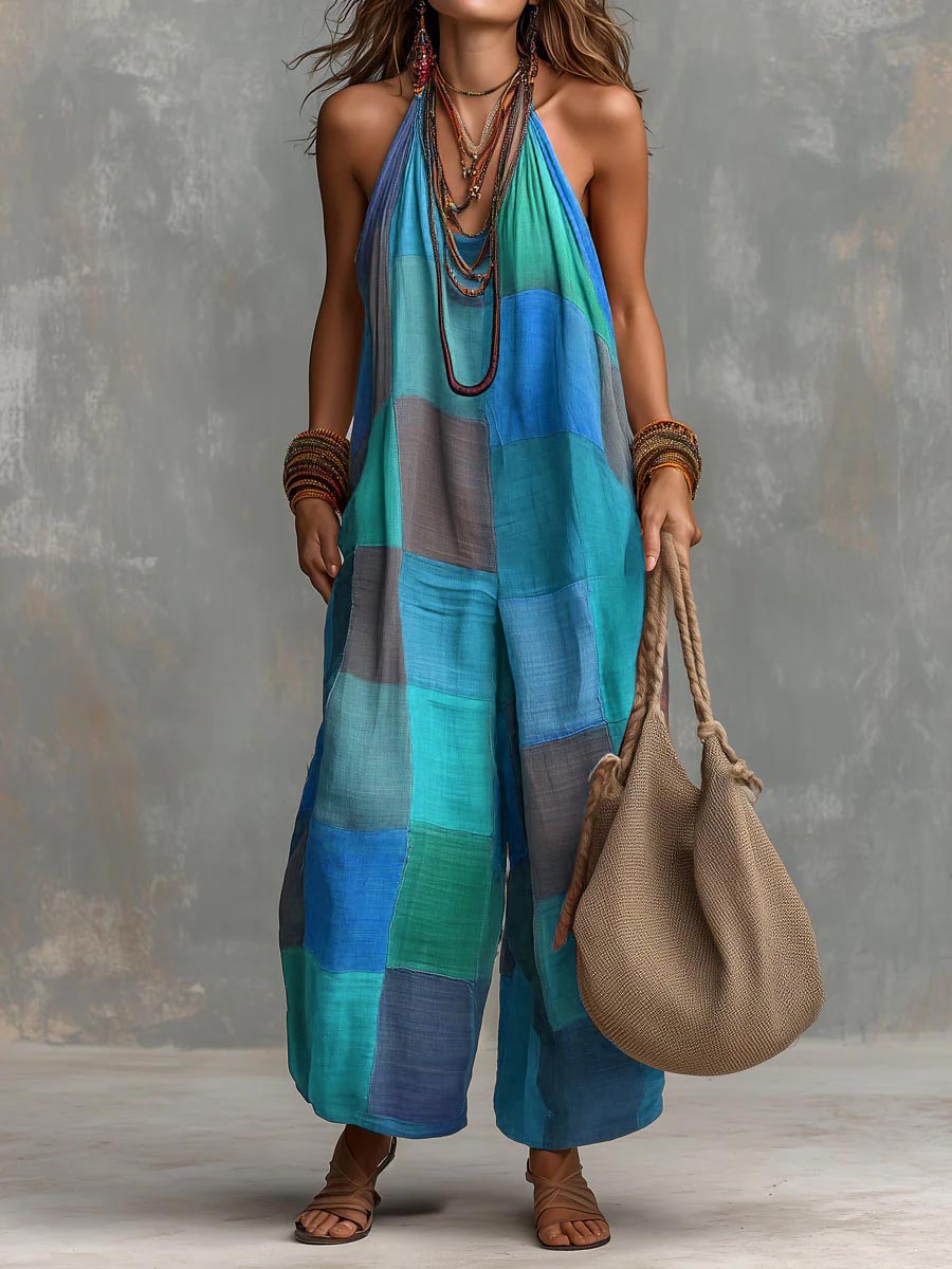 Adelyn - Enterizo halter de patchwork