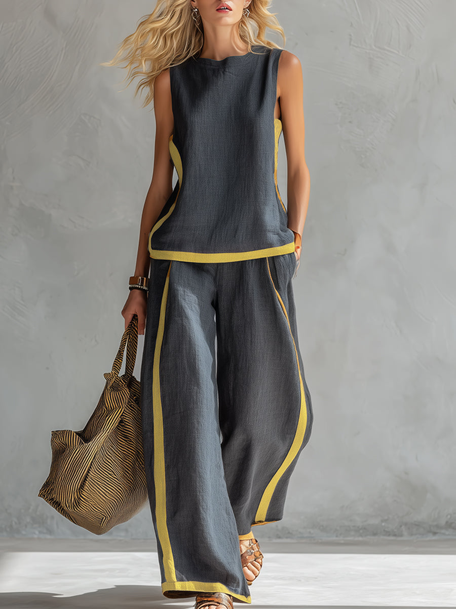 Selinay - Conjunto casual chic de dos piezas