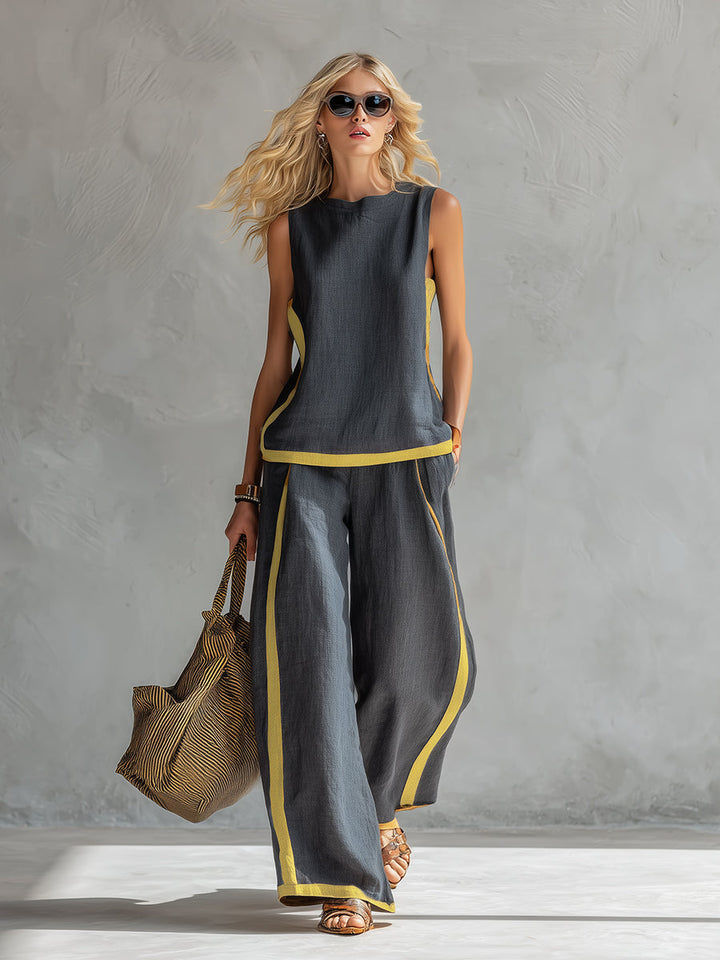 Selinay - Conjunto casual chic de dos piezas