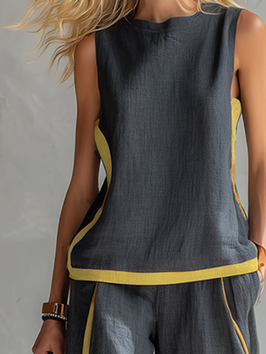Selinay - Conjunto casual chic de dos piezas