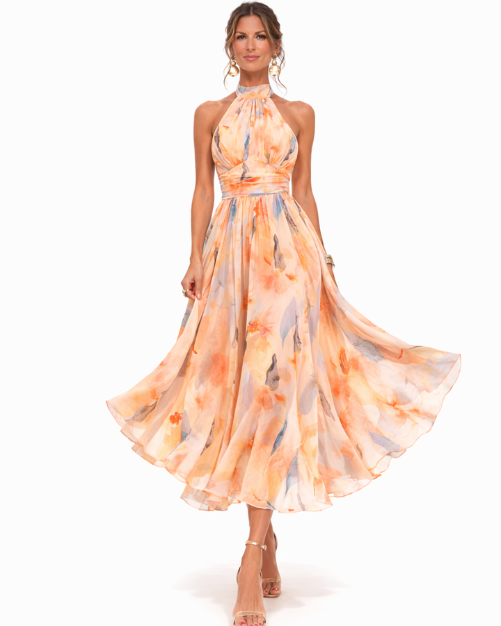 Lucille - Vestido maxi ligero de cuello halter
