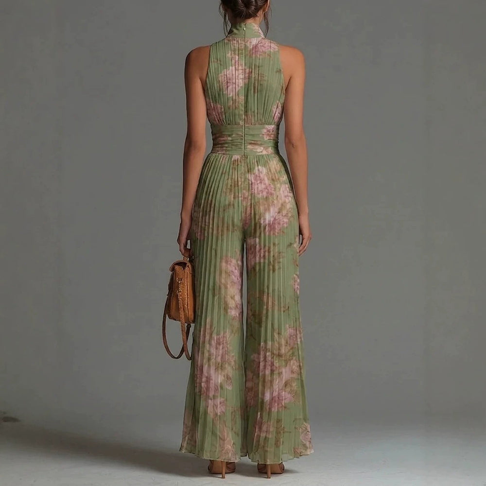 Tesalia - Jumpsuit de pierna ancha de tacto suave