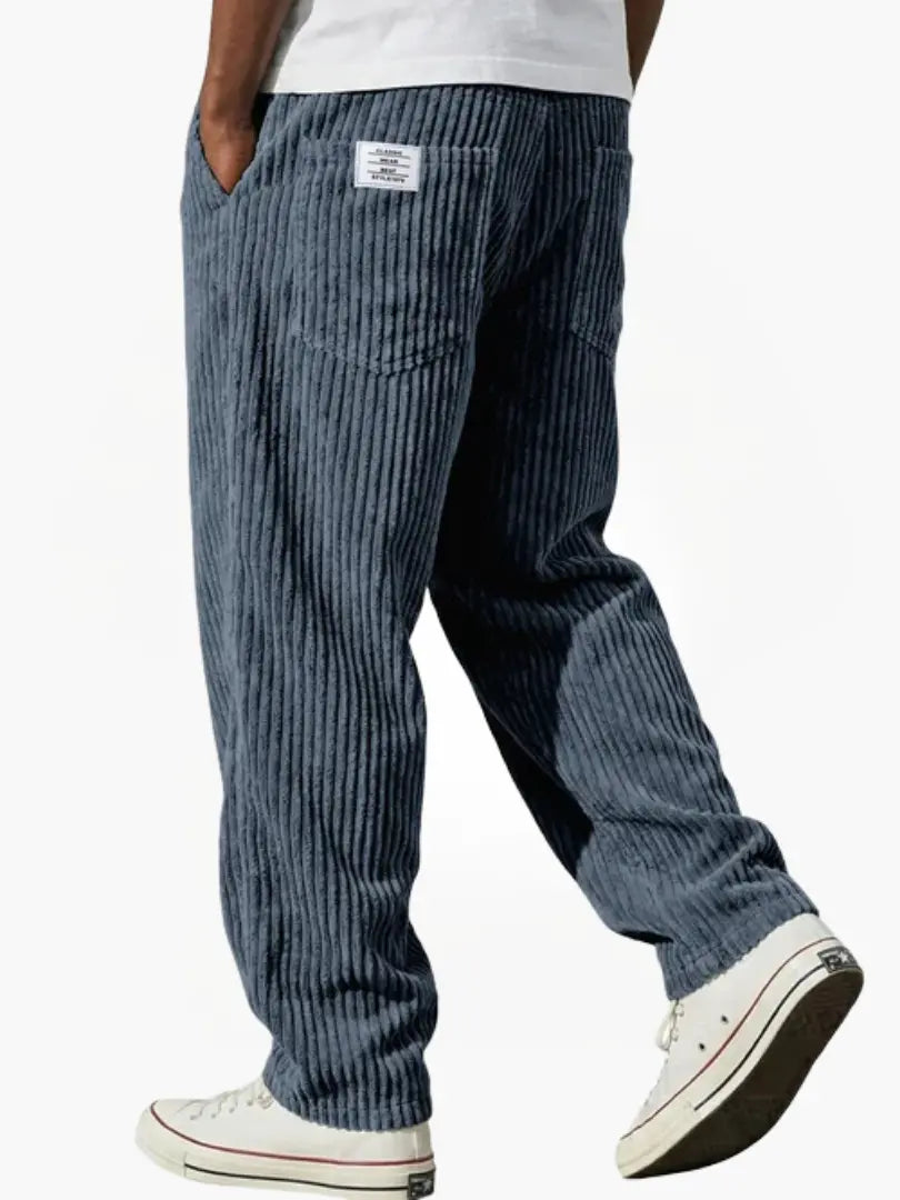 Faren - Pantalón texturizado con cordón en la cintura