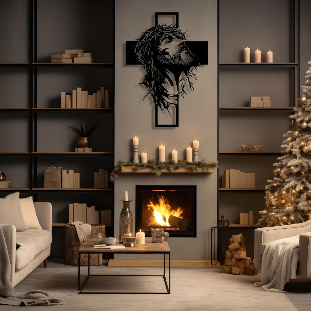 Cyras - Arte de Pared Metálico con Cruz de Jesús