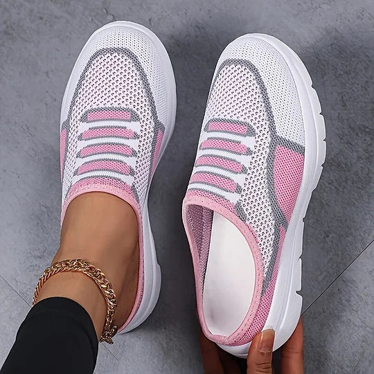 Quenby - Tenis de punto sin cordones de estilo casual