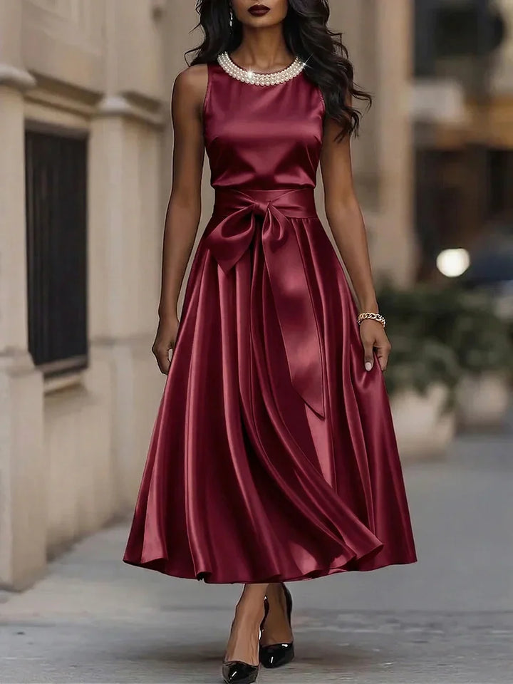 Sabine - Vestido midi elegante con lazo