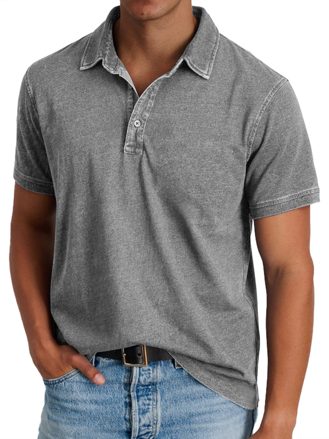 Amaro - Camisa tipo polo casual con estilo