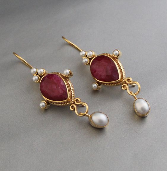 Zilia - Aretes de Gema en Forma de Gota