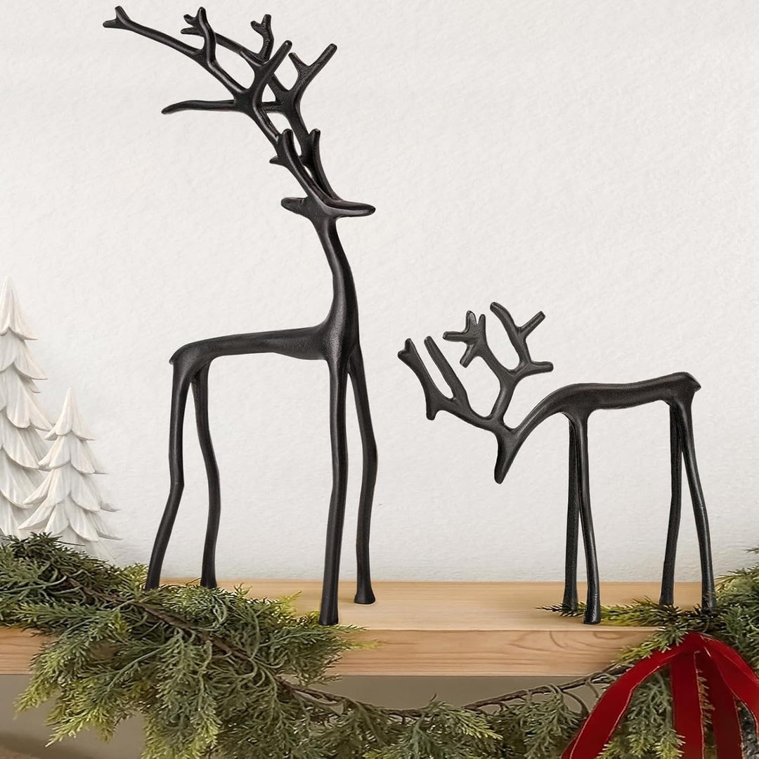 Cyralynne - Decoración de Mesa con Renos Festivos