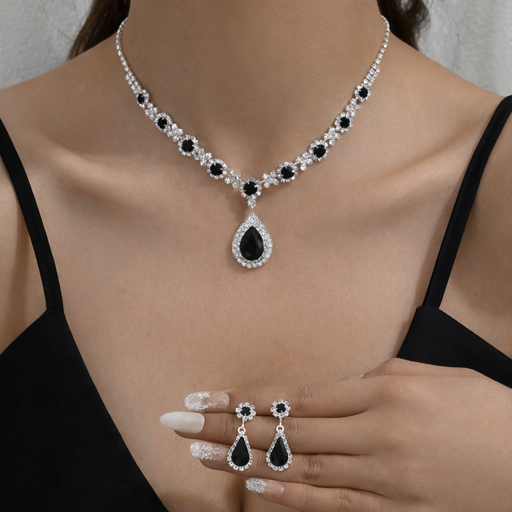 Sariyn - Conjunto de Joyería Elegante en Forma de Gota